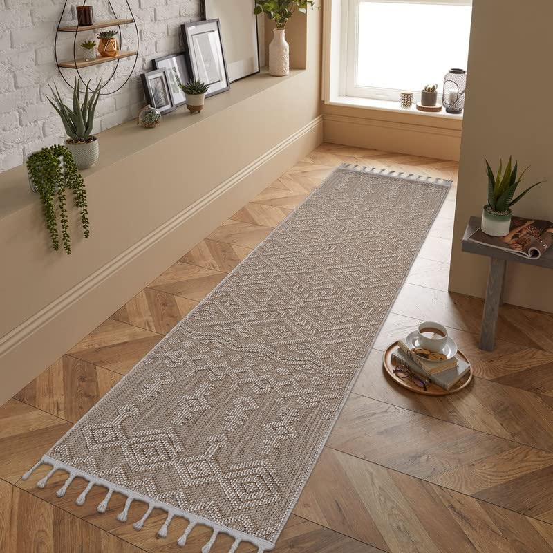 Guros Contemporary Geometric Stain Resistant Area Rug Runner Home & Kitchen Decor