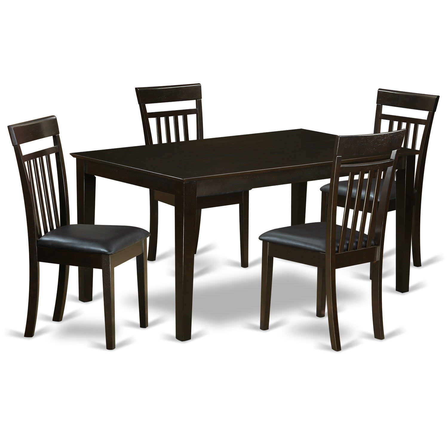 CAP5S-CAP-LC 5 Pc Dining room set for 4-Dining Table Top and 4 Dining Chairs