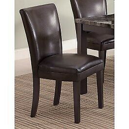 Carter Upholstered Parson Dining Side Chair in Brown - Set Of 2 102263