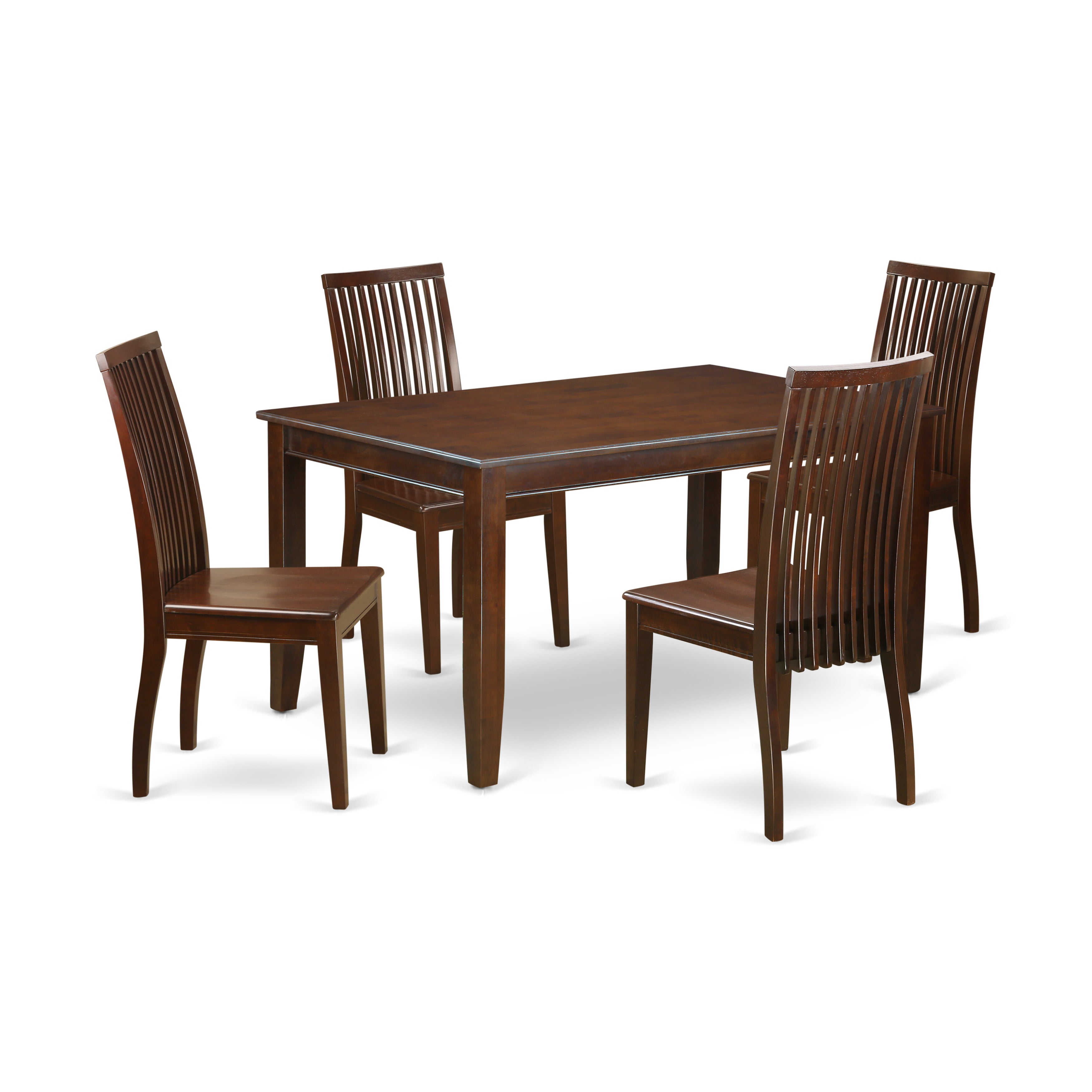 DUIP5-MAH-W 5-Piece dinette set- -Table and 4 dining room chairs