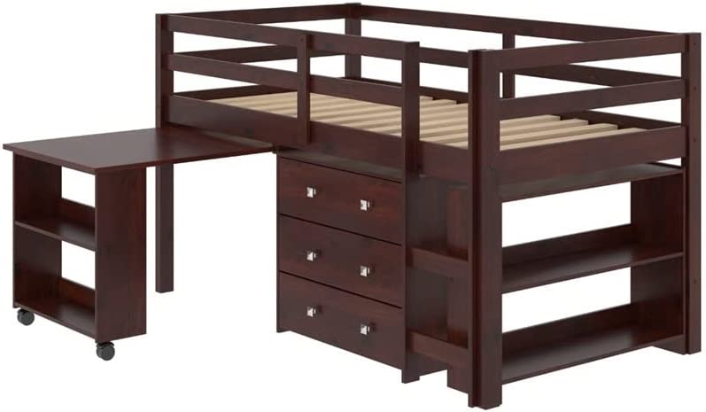 Donco Kids Twin Low Loft Bed - Dark Cappuccino