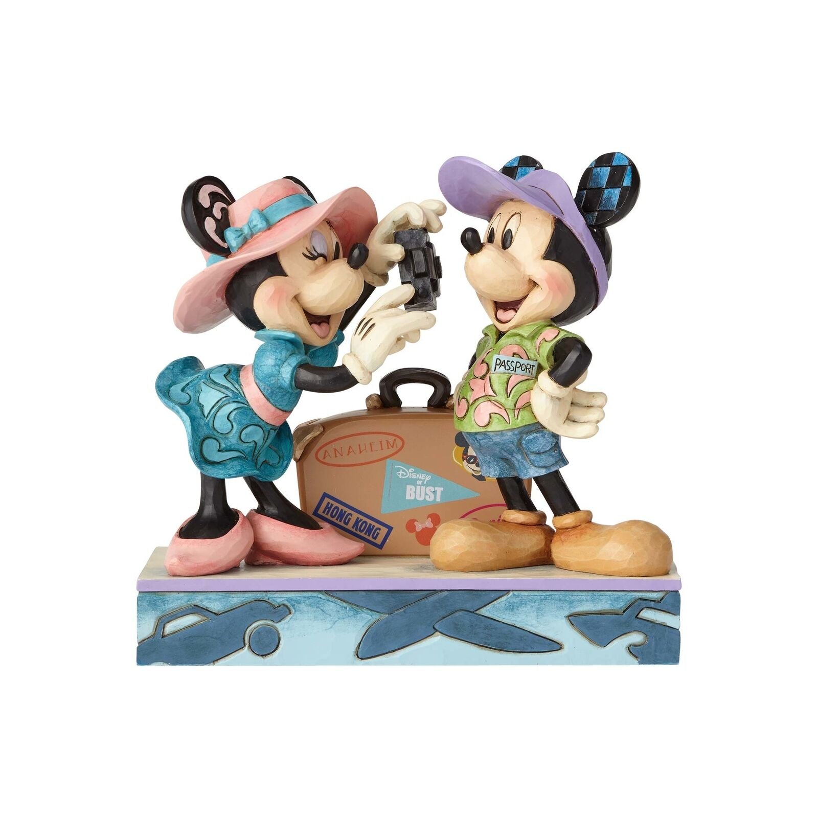 Jim Shore Disney 4059731 Travel Mickey and Minnie "Adventrue Awaits" Figurine