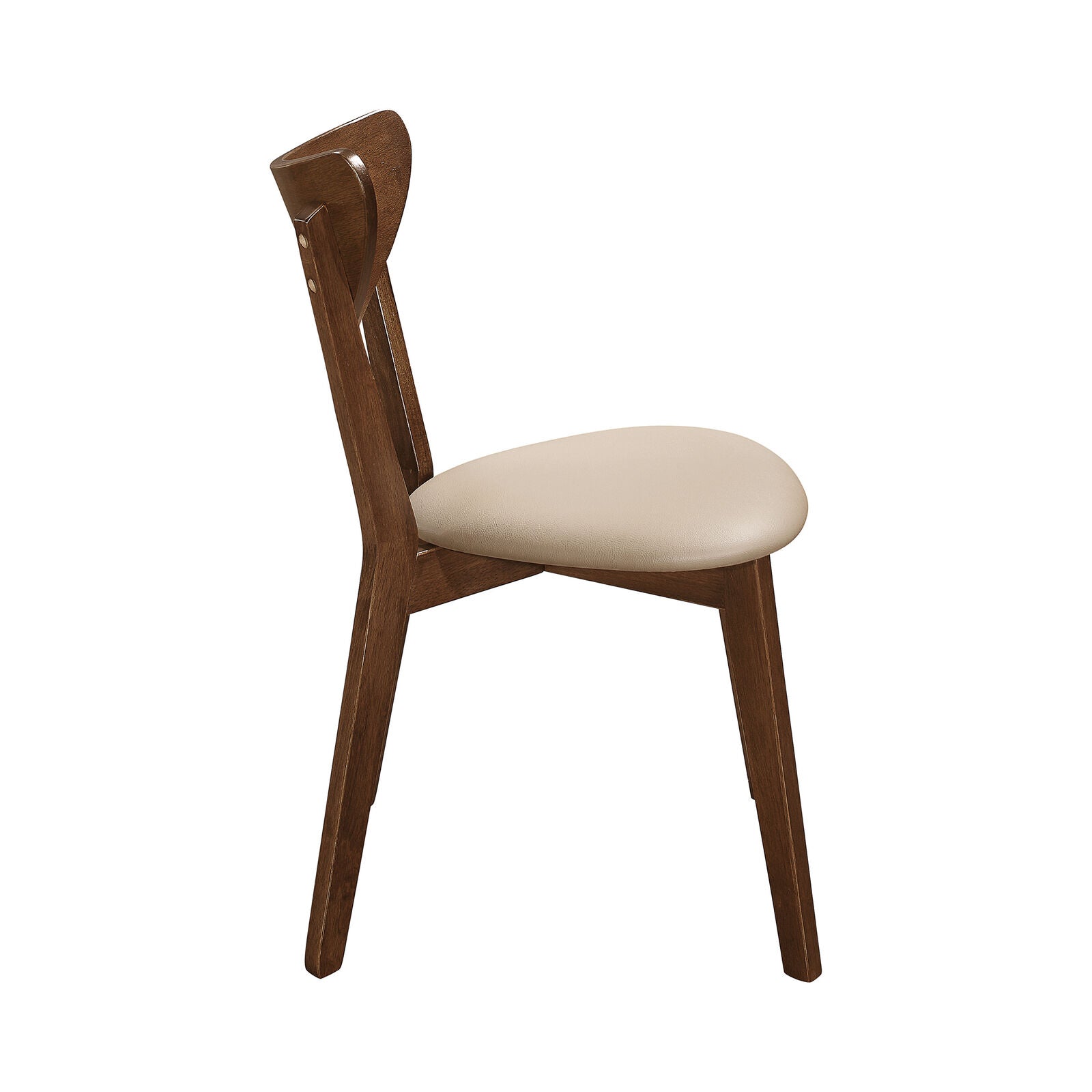 Kersey Dining Side Chairs With Curved Backs Beige And Chestnut (Set Of 2) 103062