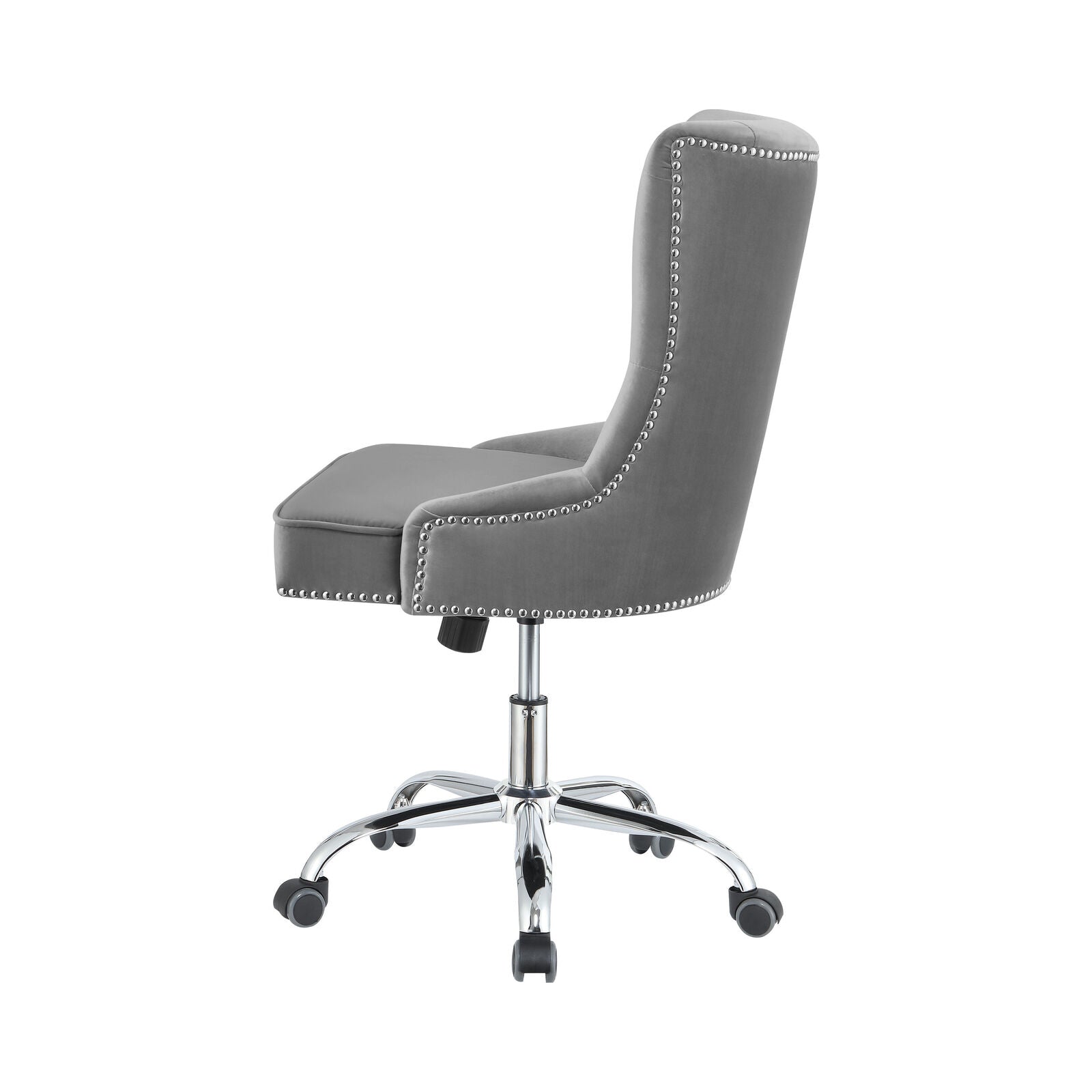 Julius Upholstered Tufted Office Chair Gray and Chrome