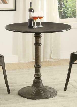 French Bistro Style Cast Iron Round Dining Table Dark Russet And Antique Bronze