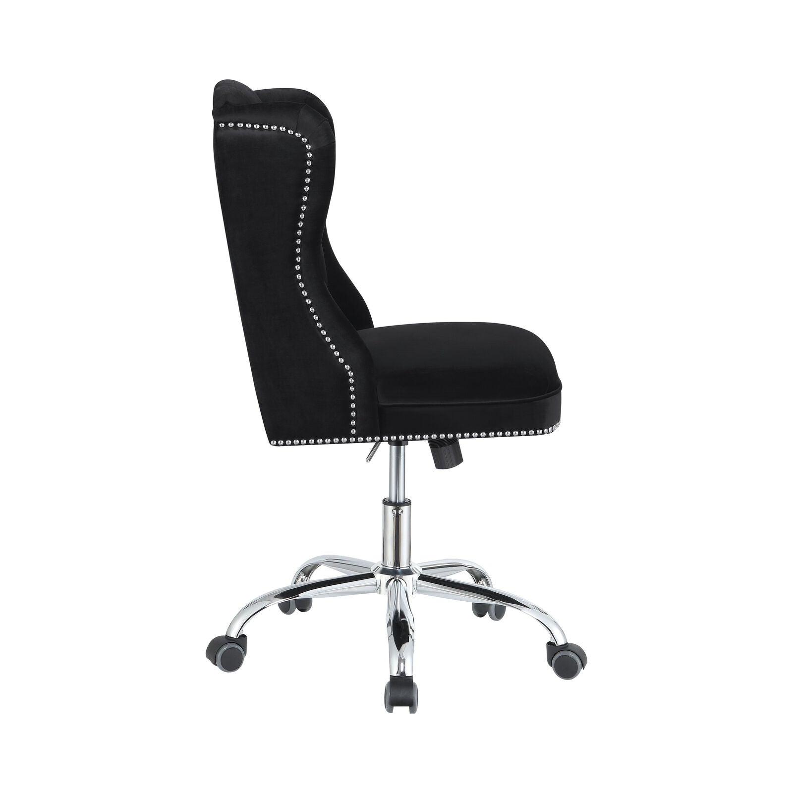 Julius Upholstered Tufted Office Chair Black and Chrome