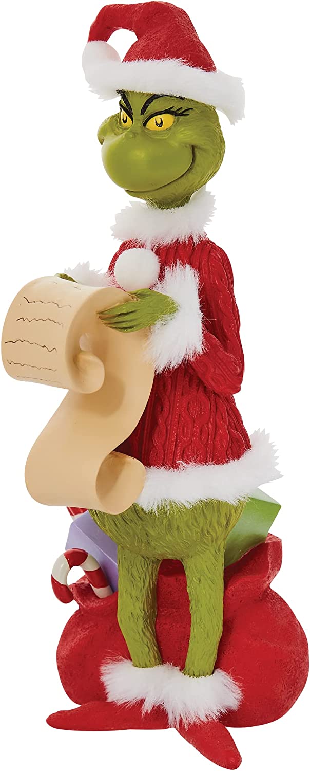 Department 56 Dr. Seuss The Grinch Checking His List Figurine