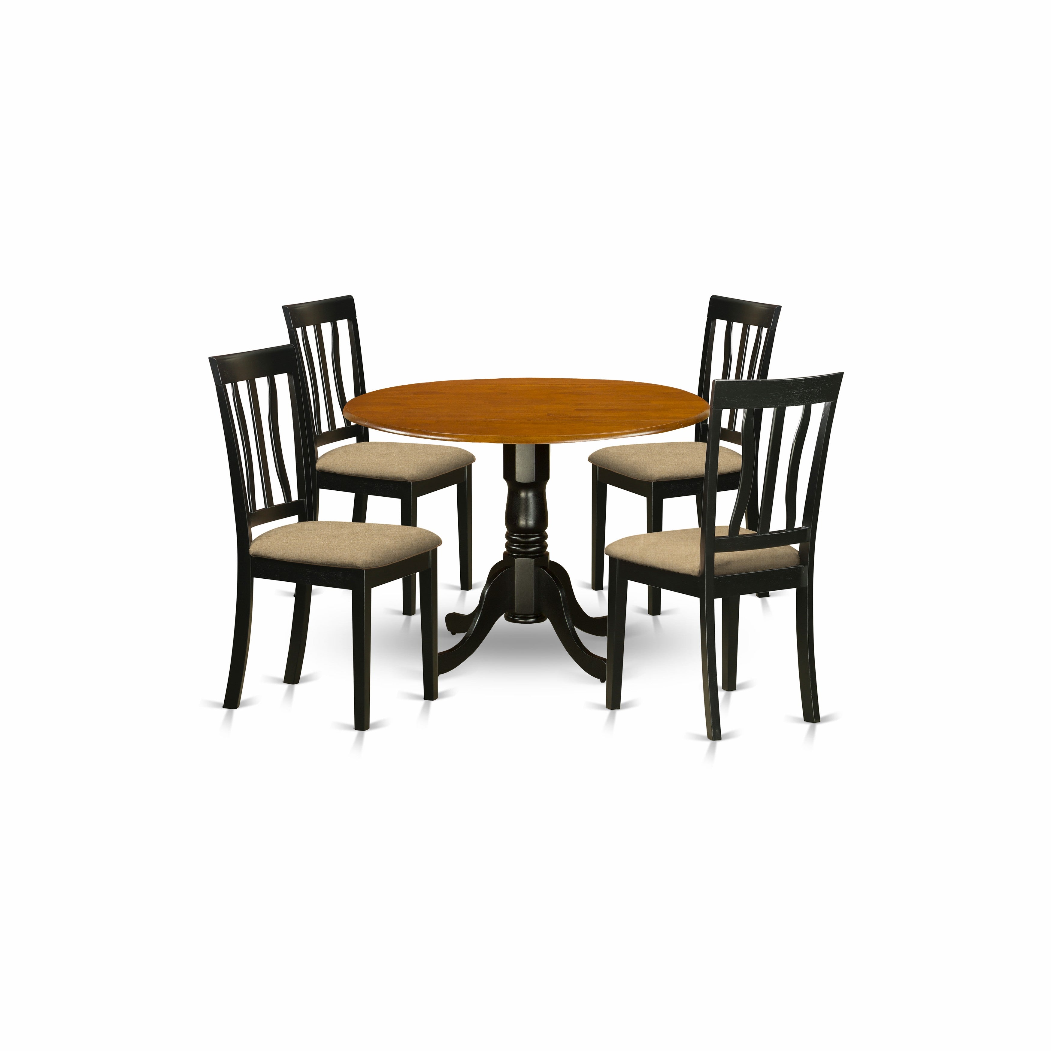 DLAN5-BCH-C Dining set - 5 Pcs with 4 Wooden Chairs