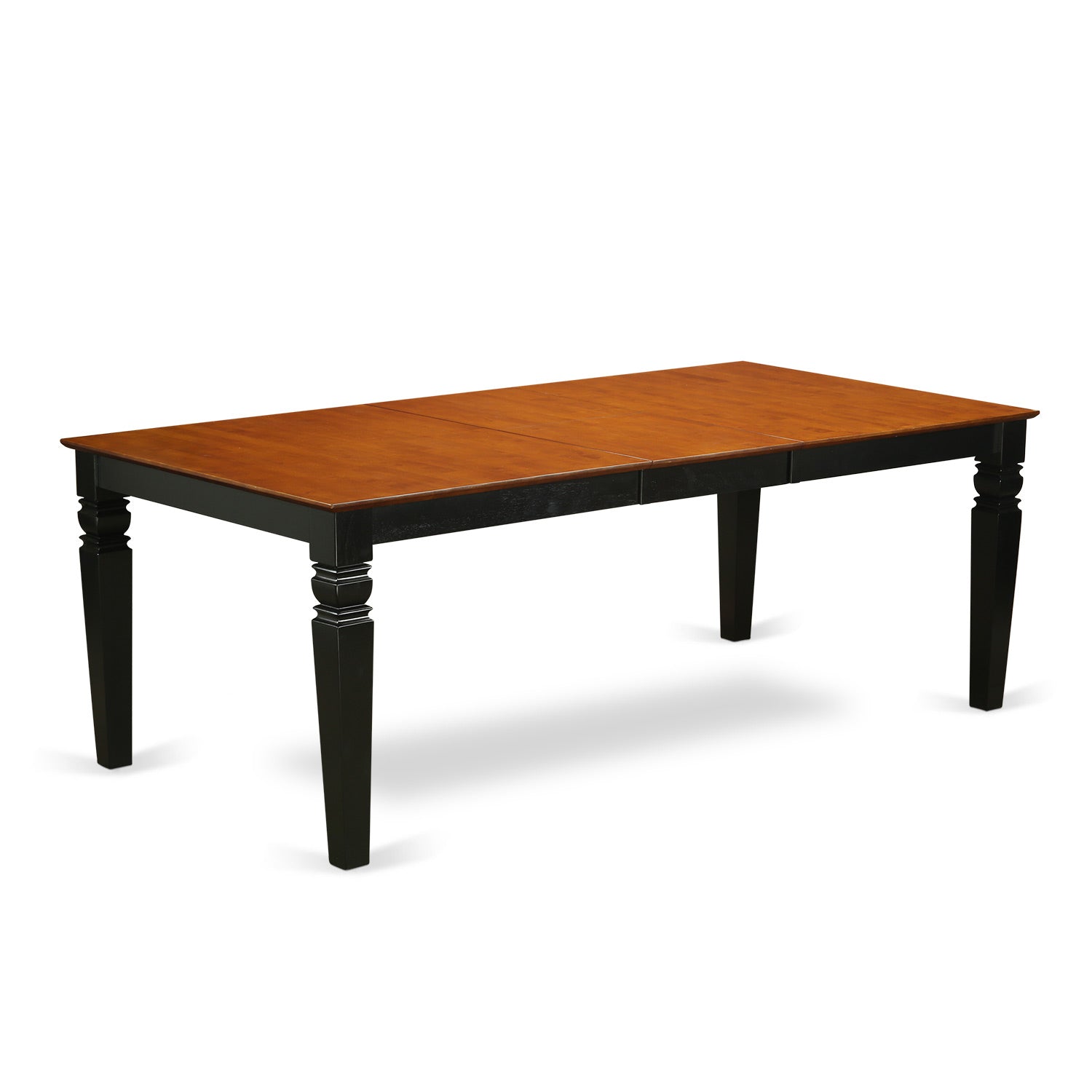 LGQU7-BCH-W 7 PcKitchen Table set with a Dining Table and 6 Dining Chairs in Black and Cherry