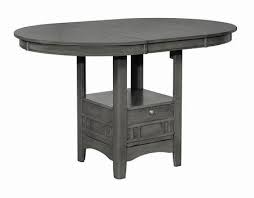 Coaster Lavon Oval Counter Height Dining Table Medium Grey