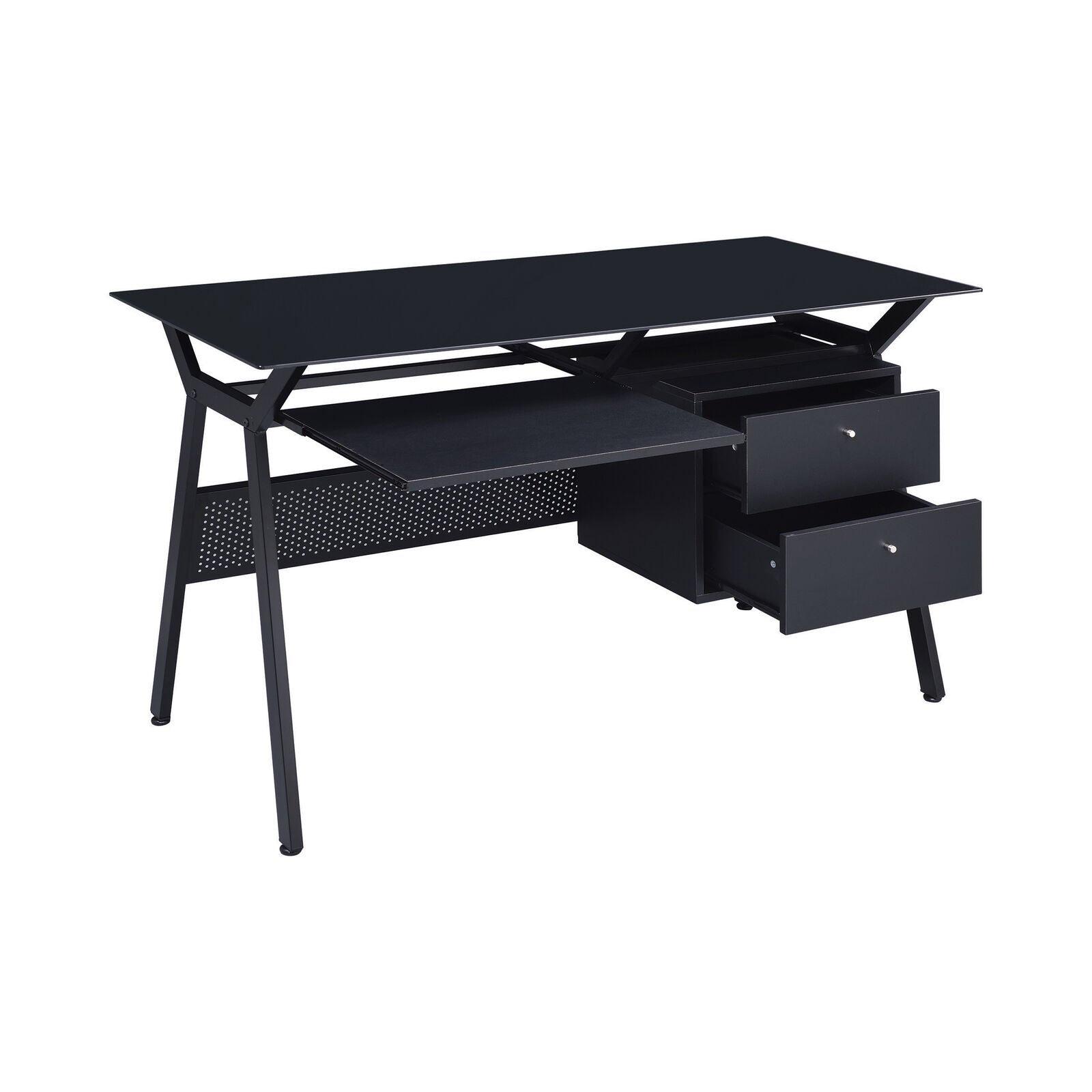 Coaster Casual Weaving Computer Desk with Two Storage Drawers Black 800436