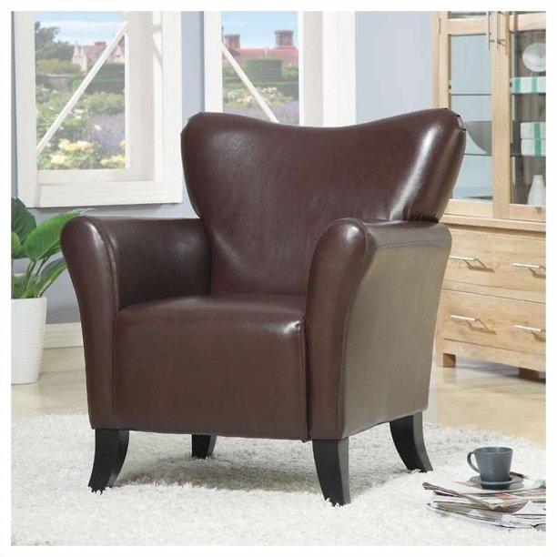 Coaster Upholstered Flared Arm Accent Chair Brown