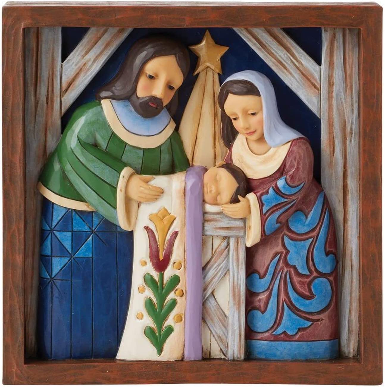 Enesco Jim Shore Heartwood Creek Holy Family Plaque