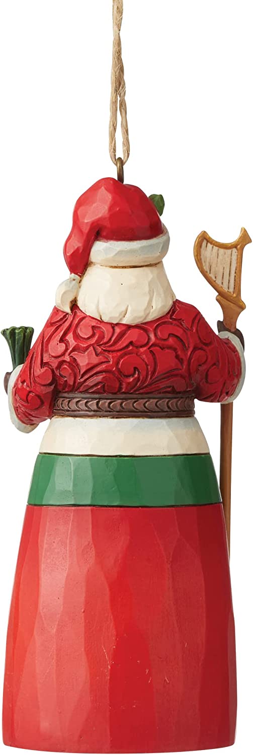 Jim Shore Heartwood Creek Christmas Around The World Welsh Santa Hanging Ornament