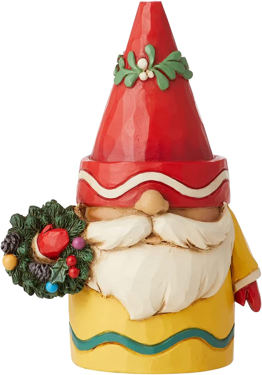 Enesco Jim Shore Crayola Gnome Holding Wreath Figurine