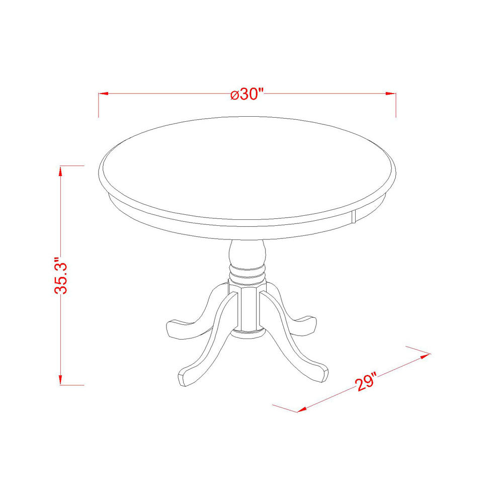 EDKE5-MAH-W 5 Pc counter height set - counter height Table and 4 counter height Dining chair.