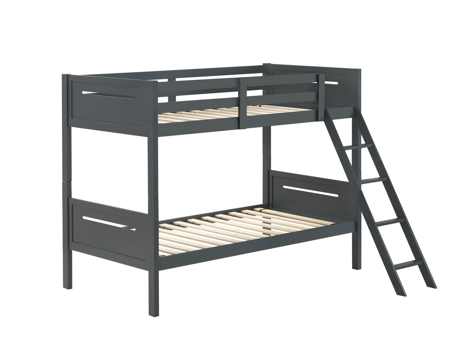 Coaster Solid Wood Separable Littleton Twin Over Twin Bunk Bed Grey 405051GRY