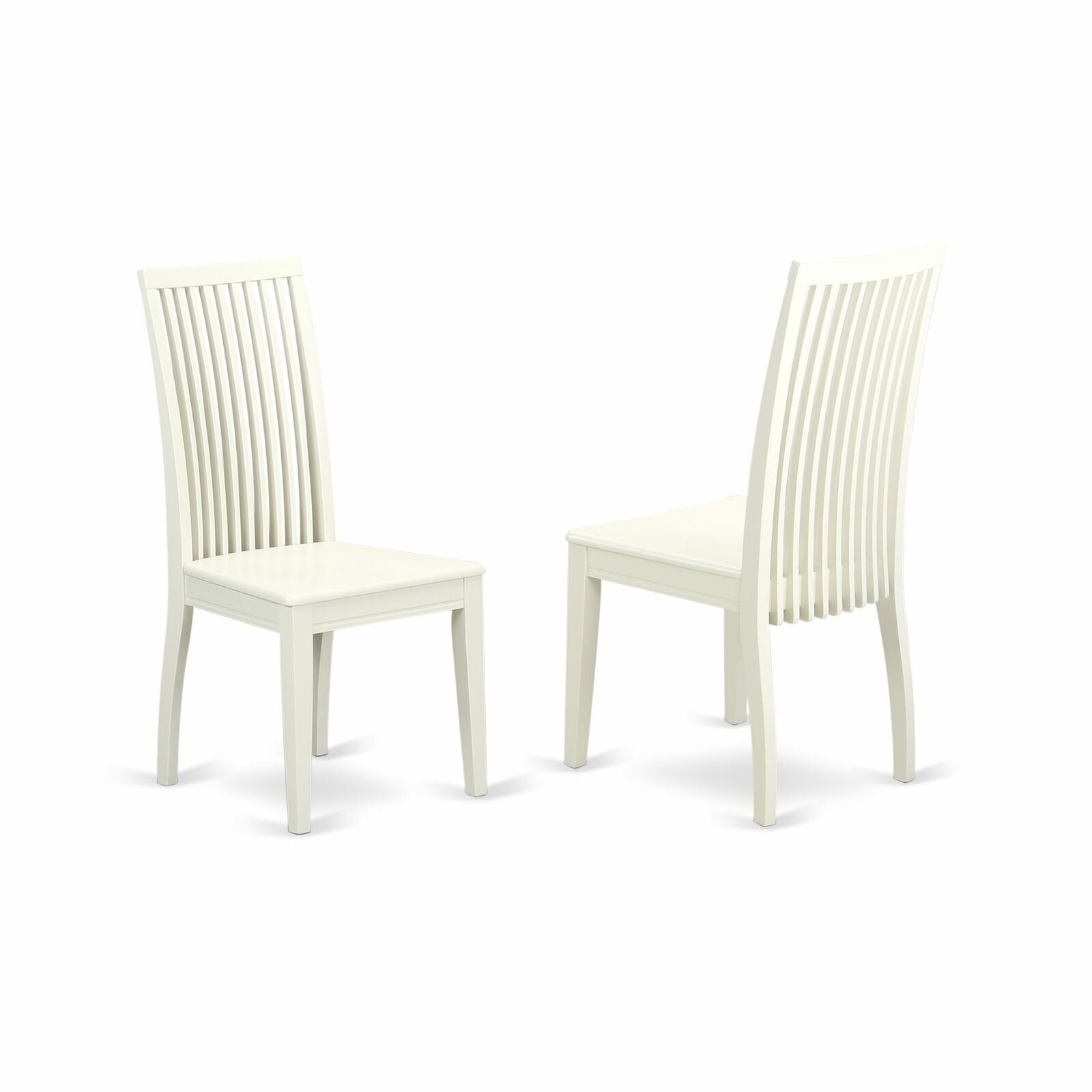 Ipswich Dining Chair With Slatted Back in Linen White Finish