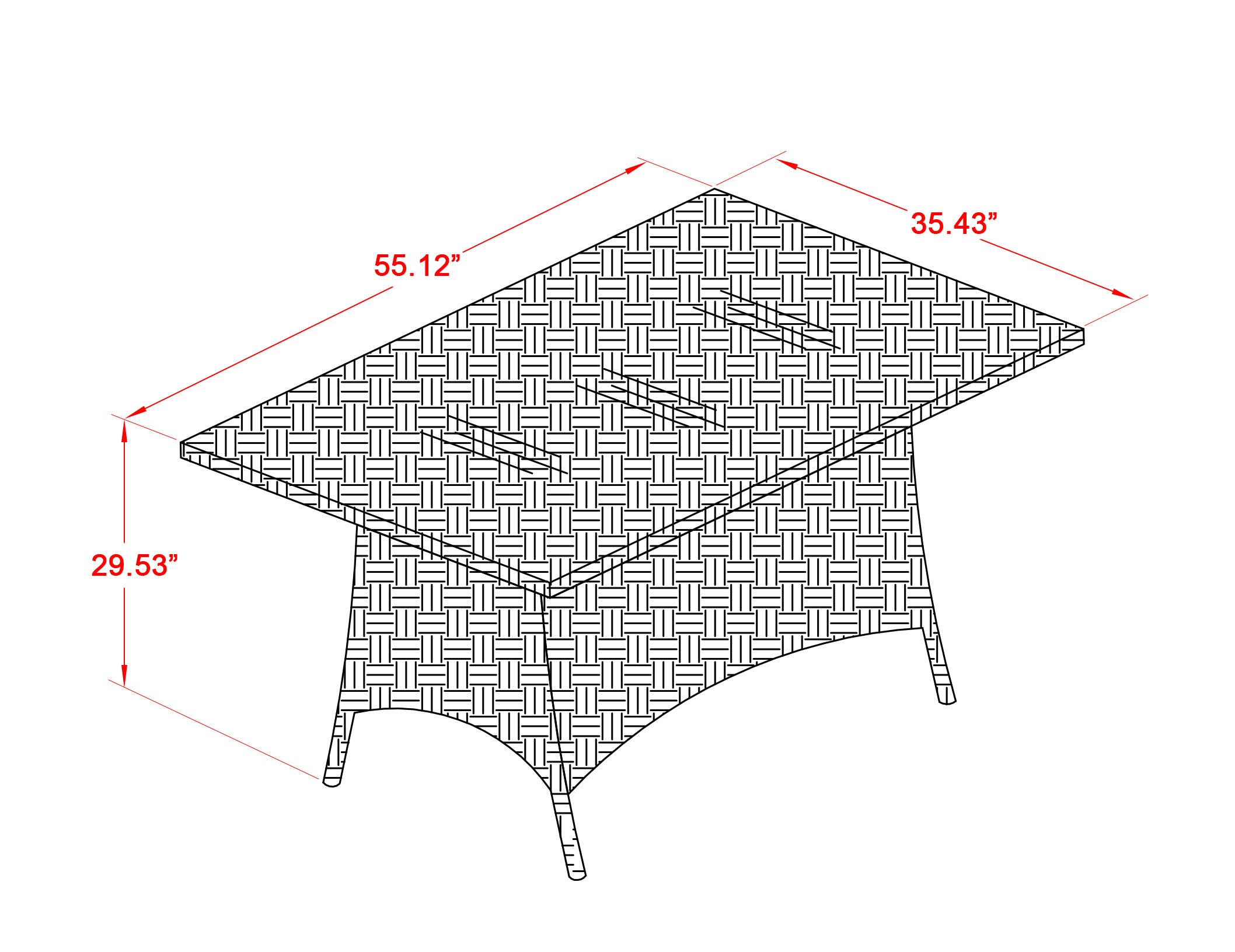 Valencia Metal and Wicker Patio Dining Table in Cream