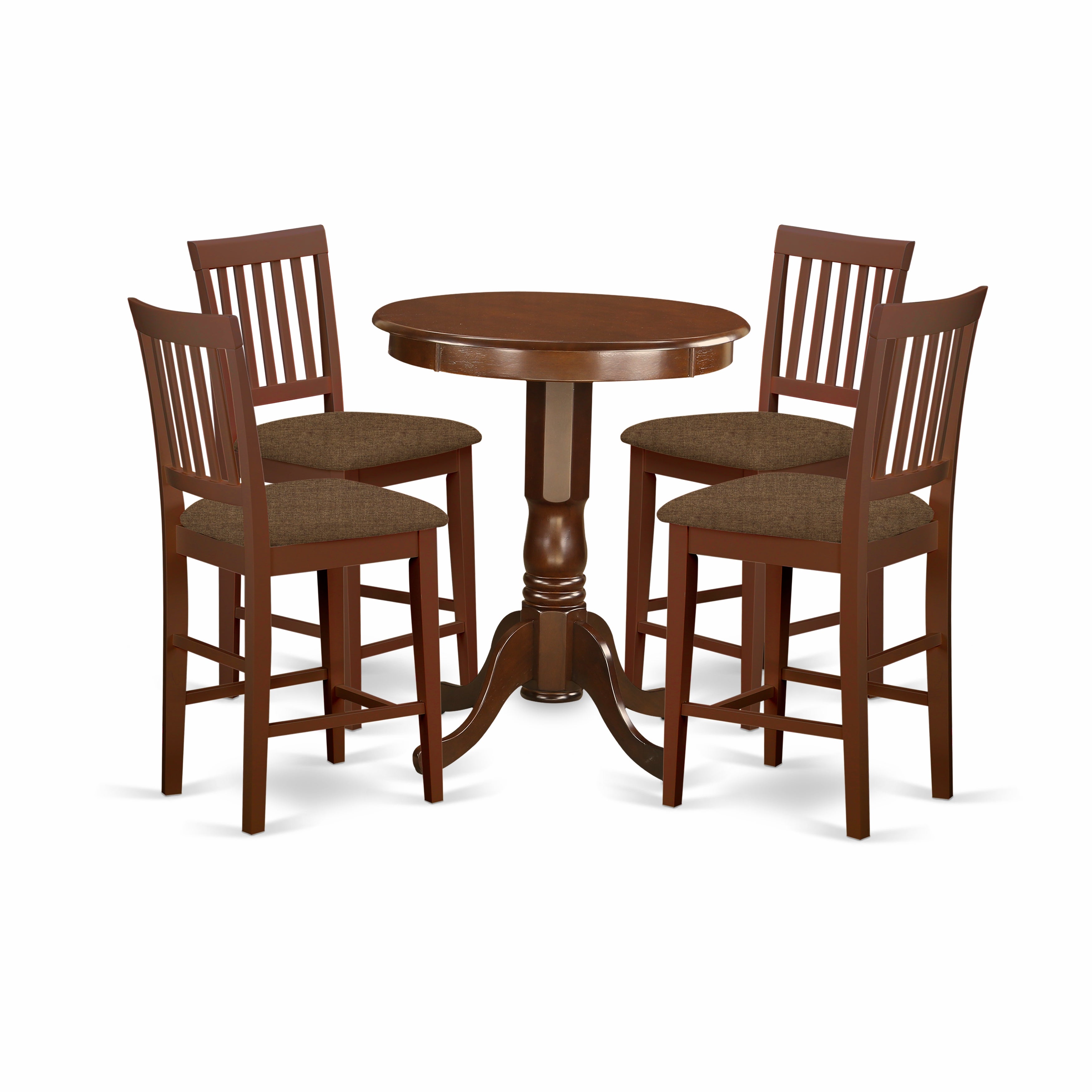 EDVN5-MAH-C 5 Pc counter height pub set - high Table and 4 Kitchen Dining Chairs.