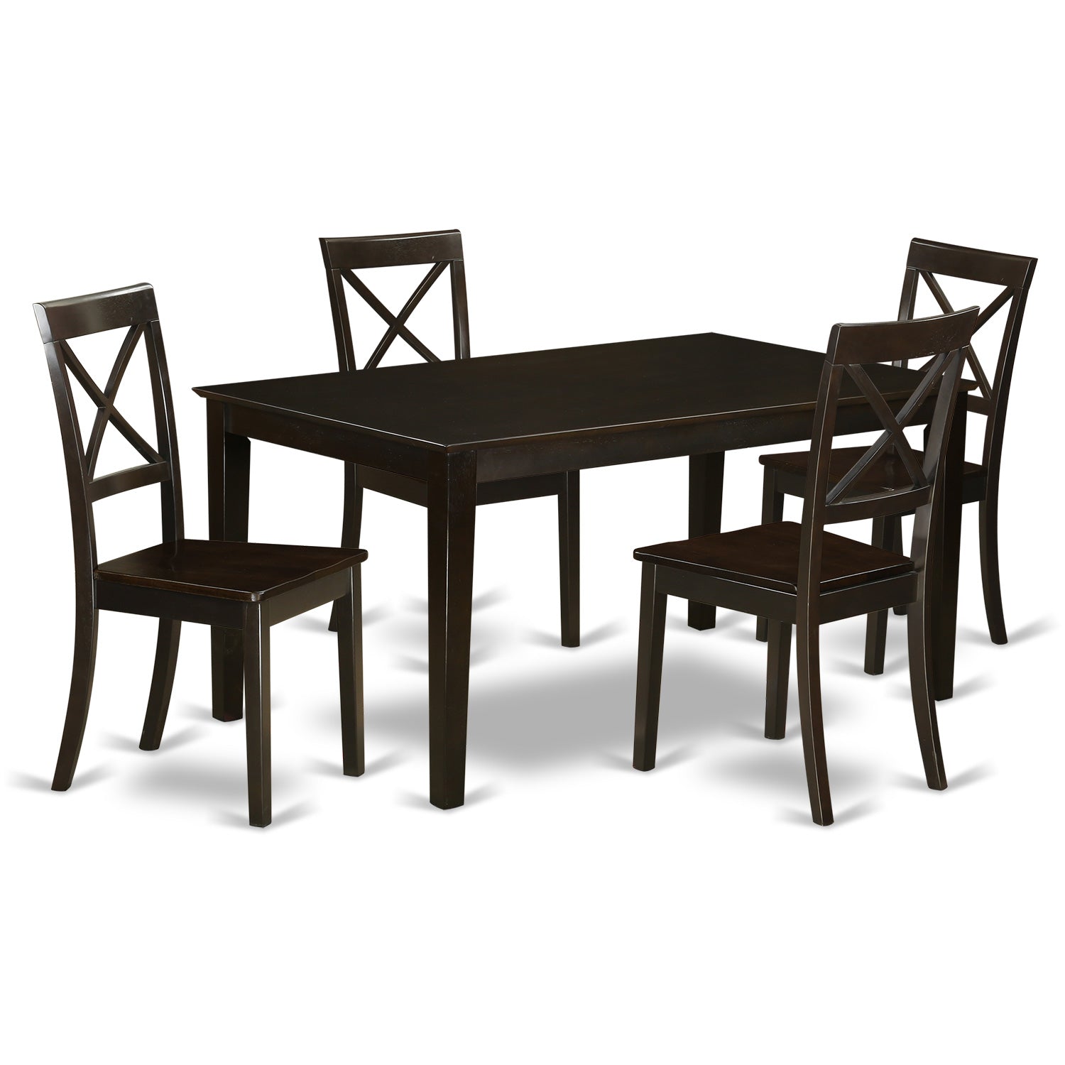 CAB5S-CAP-W 5 Pc Dining room set - DinetteTable and 4 Dining Chairs