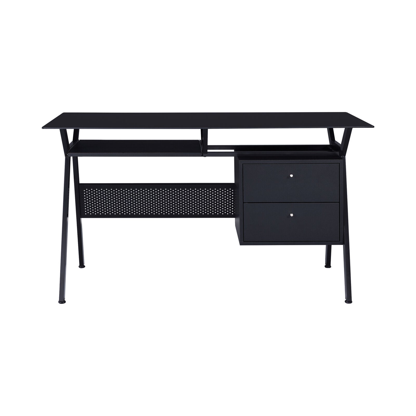 Coaster Casual Weaving Computer Desk with Two Storage Drawers Black 800436