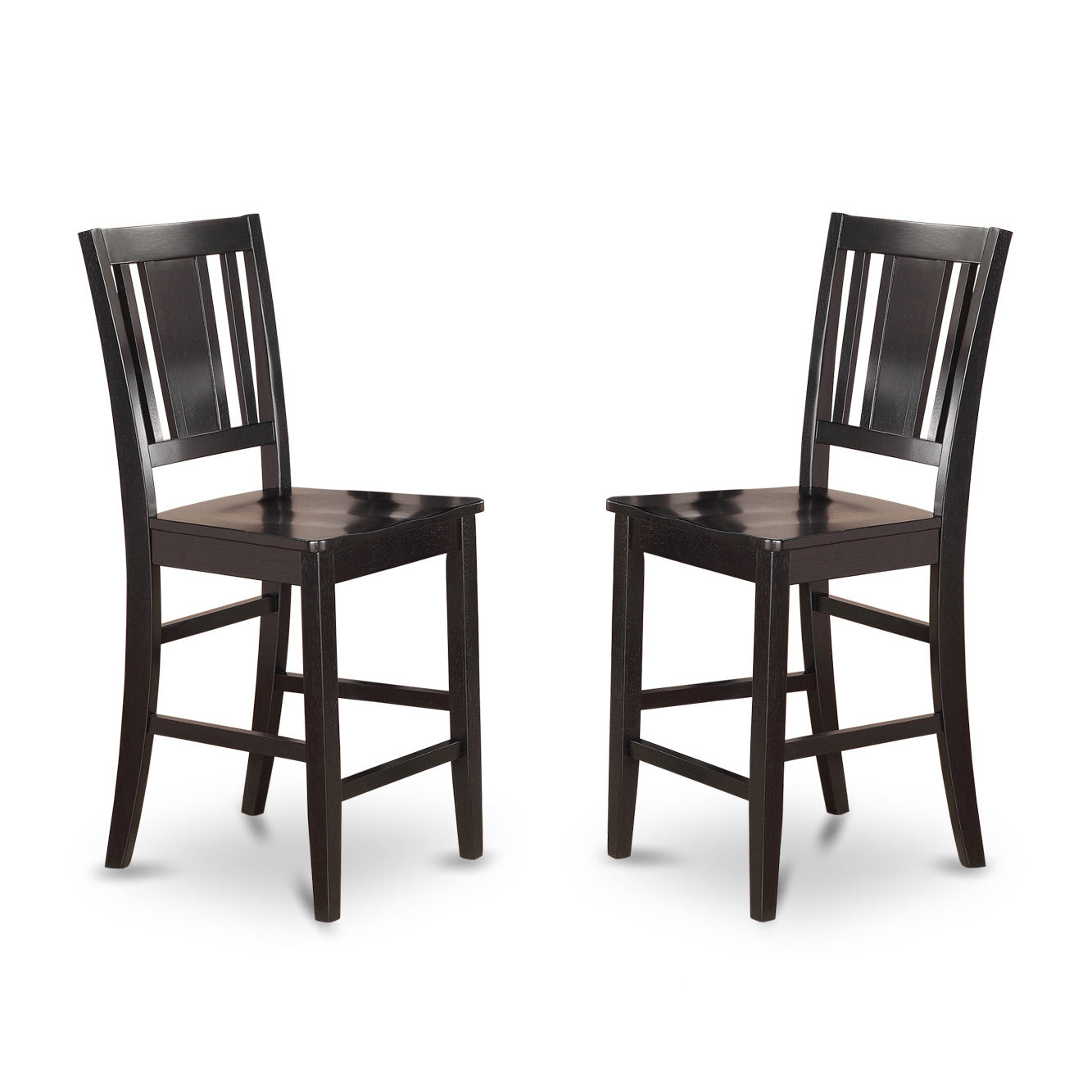 BUCK3-BLK-W 3 Pc pub Table set-high Table and 2 Kitchen counter Chairs