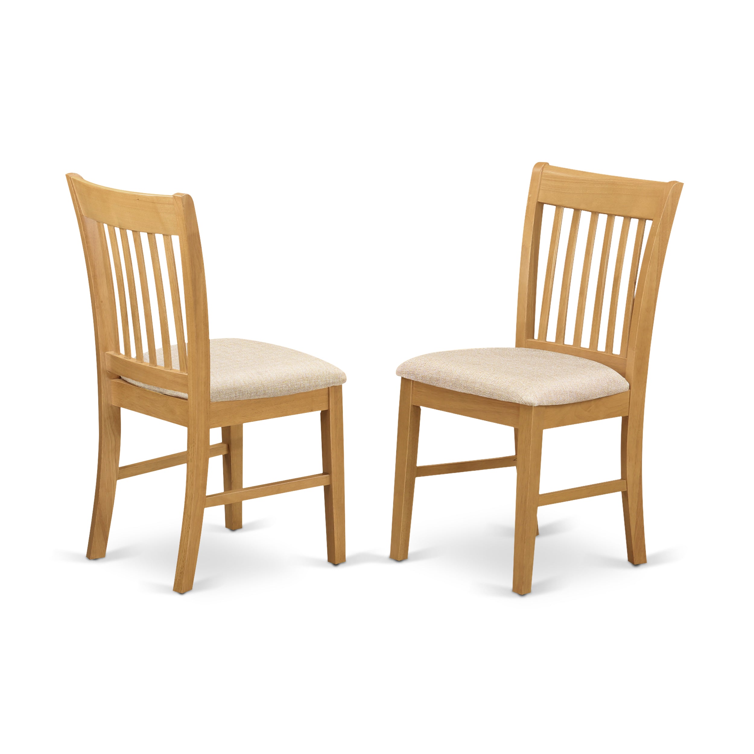 East West Furniture MZNO3-OAK-C 3 Pieces Kitchen Table set - Robust Two 9-Inch Drop Down Leaves Solid Wood Dining Table and 2 Microfiber Upholstery Seat Wooden Chairs, Oak Finish