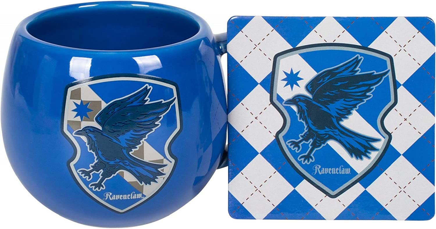 Harry Potter Ravenclaw Crest Stoneware Mug With Coaster Set