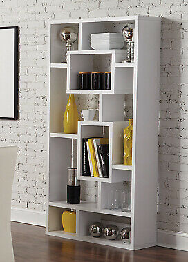 Howie 10-Shelf Multiple Cubed Rectangular Bookcase White