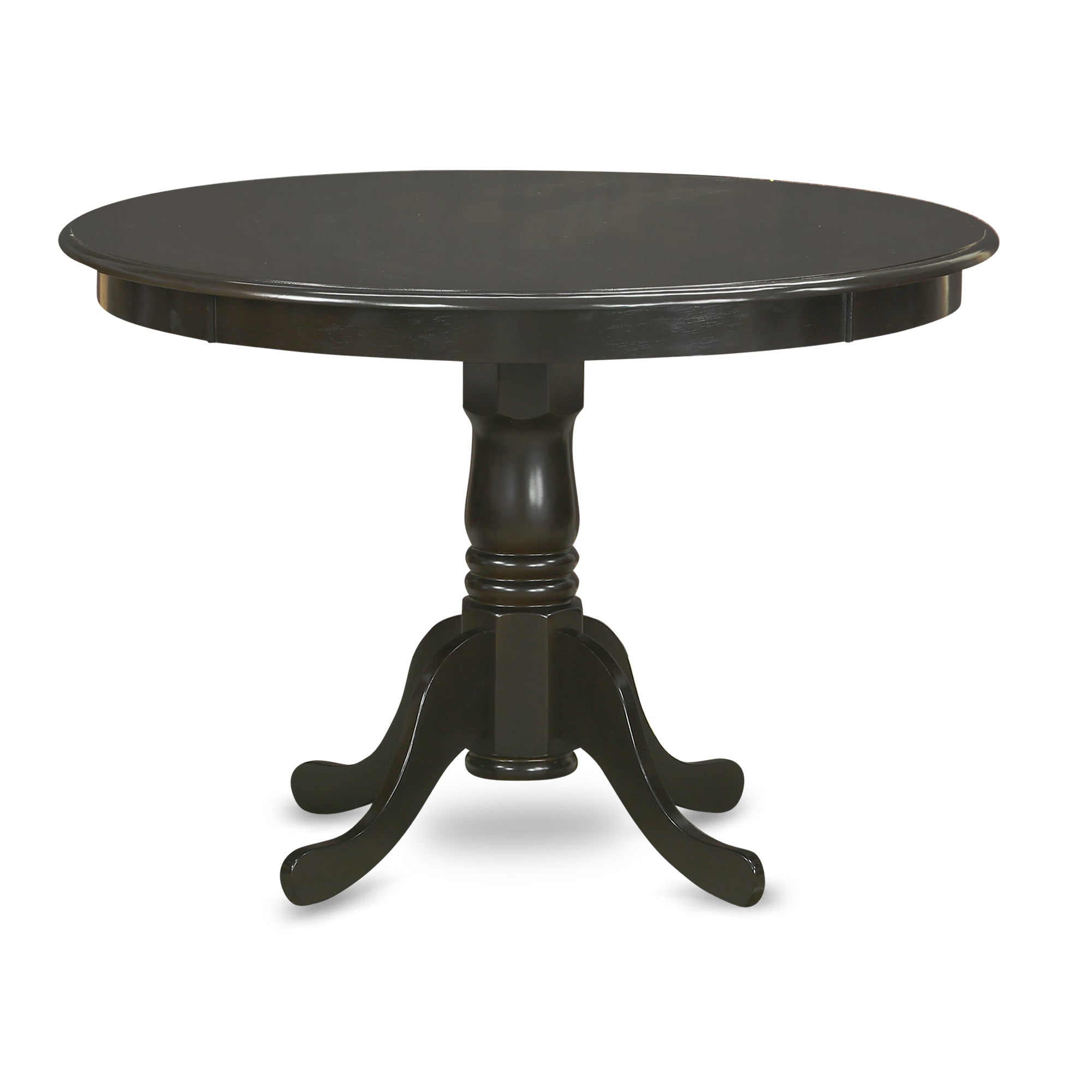 HLDR3-CAP-03 3Pc Round 42" Dining Table And Two Parson Chair With Cappuccino Finish Leg And Linen Fabric- Brown Color
