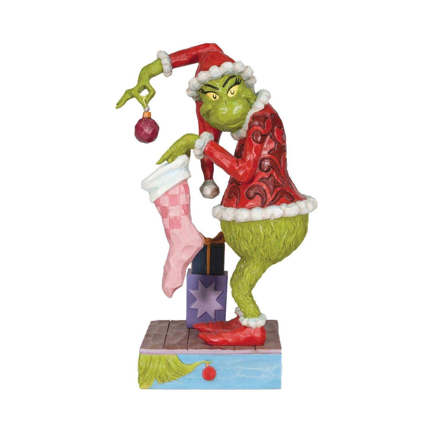Enesco Jim Shore Grinch Stealing Presents Christmas Figurine