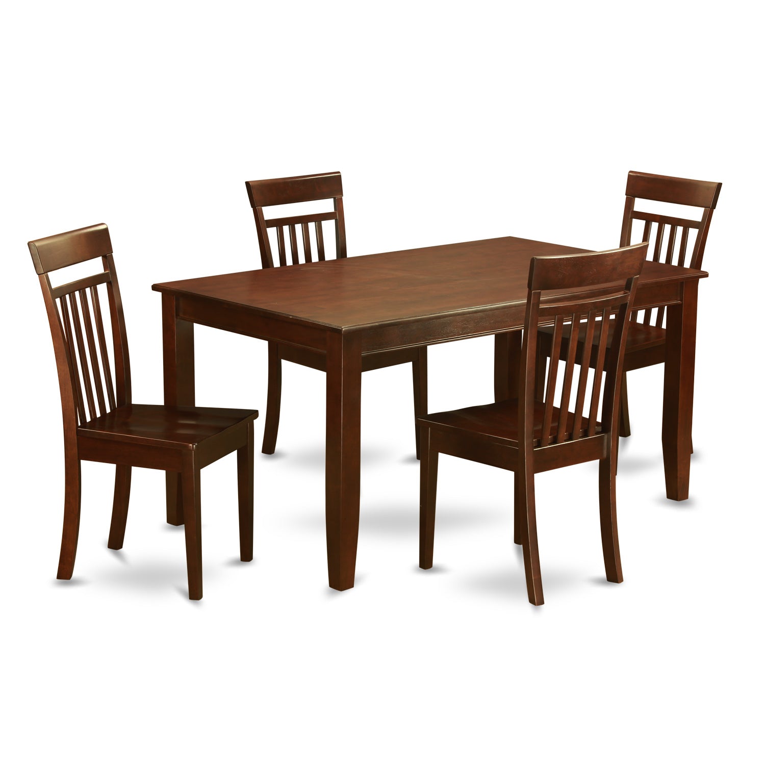 DUCA5-MAH-W 5 PC Kitchen Table set for 4-Kitchen Table and 4 Kitchen Chairs