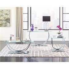 Coaster Contemporary Company U-Shaped End Table Chrome