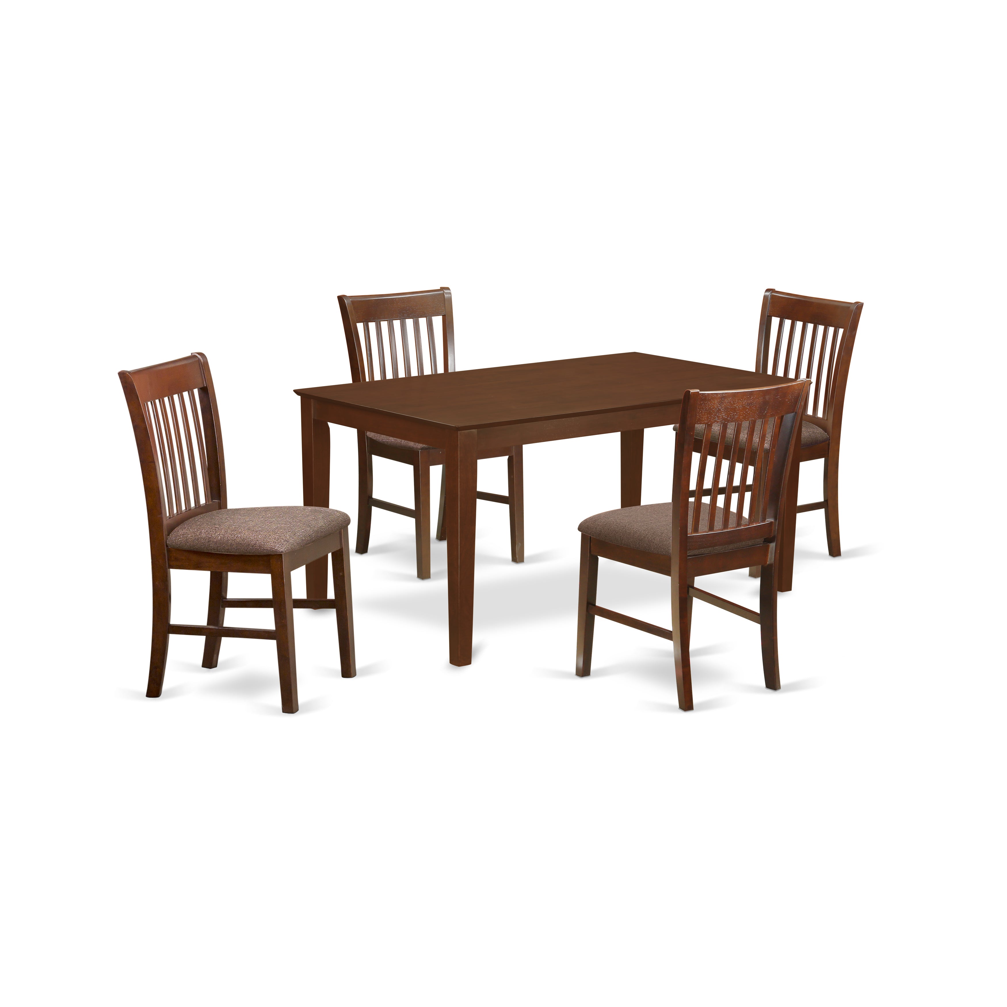 CANO5-MAH-C 5 PC Dining room set-Dining Table and 4 Dining Chairs