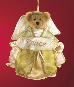 Boyds Hope Angelbless Plush Bear Christmas Ornament Mini Tree Topper