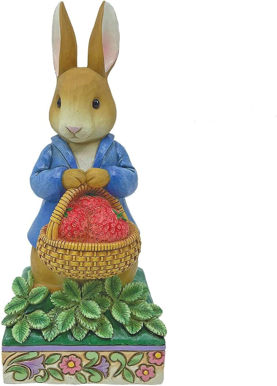 Enesco Beatrix Potter By Jim Shore Peter Rabbit-Basket Of Strawberries Figurine