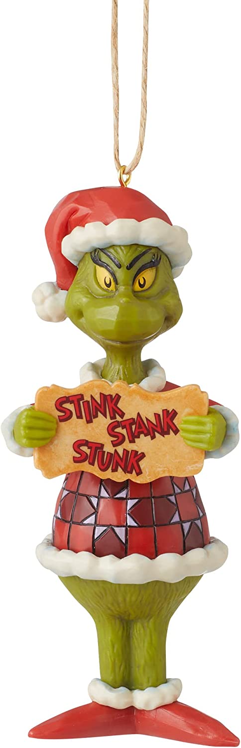 Enesco Jim Shore Dr. Seuss The Grinch Stink Stank Stunk Hanging Ornament