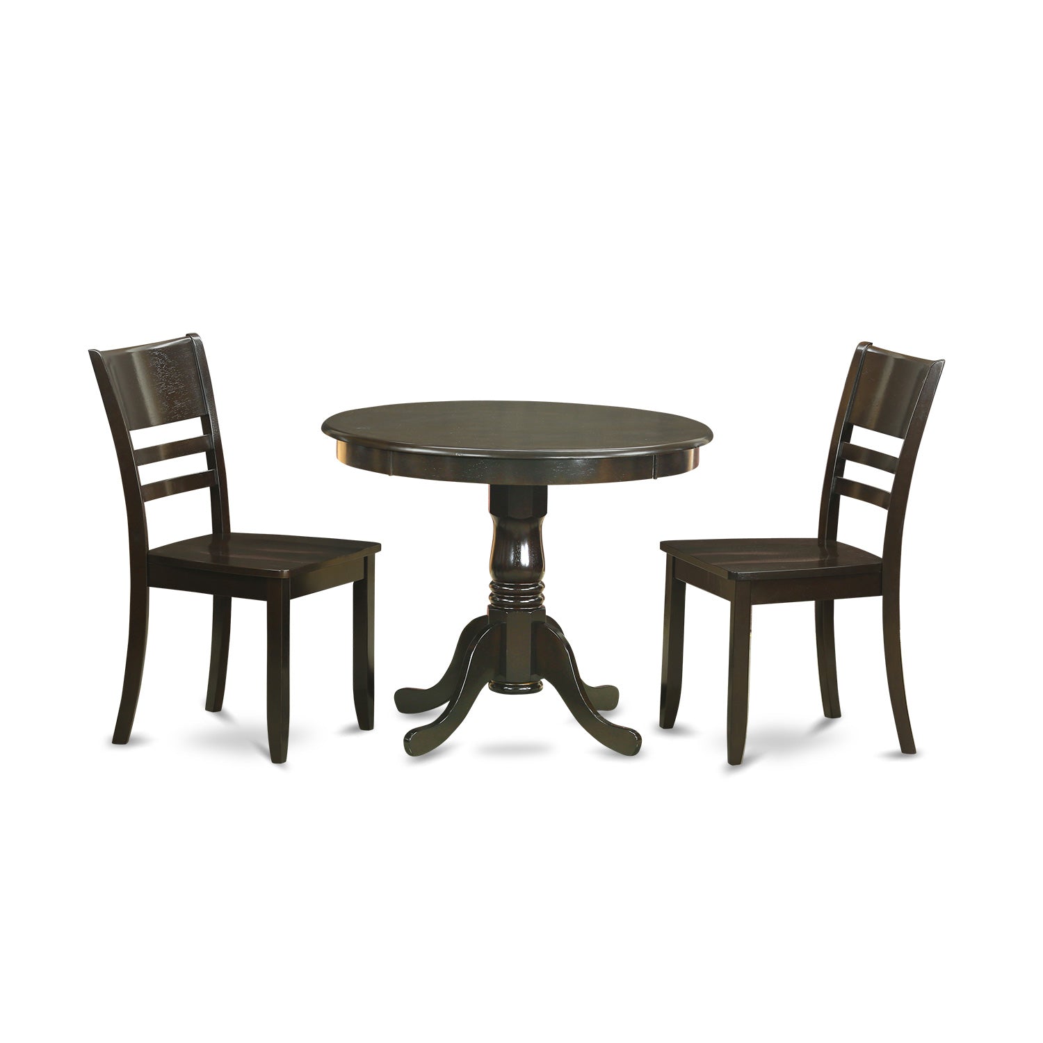 ANLY3-CAP-W 3 Pc Kitchen Table set-Kitchen Dining nook plus 2 Dining Chairs