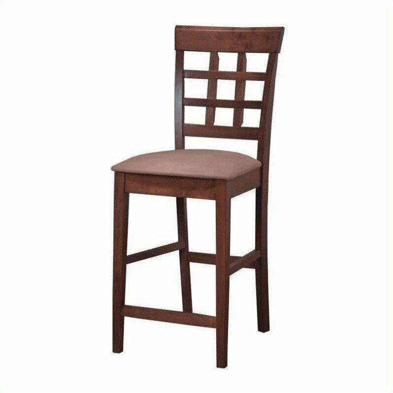 Gabriel Wheat Back Upholstered Counter Height Stools Chairs Warm Brown (Set of 2