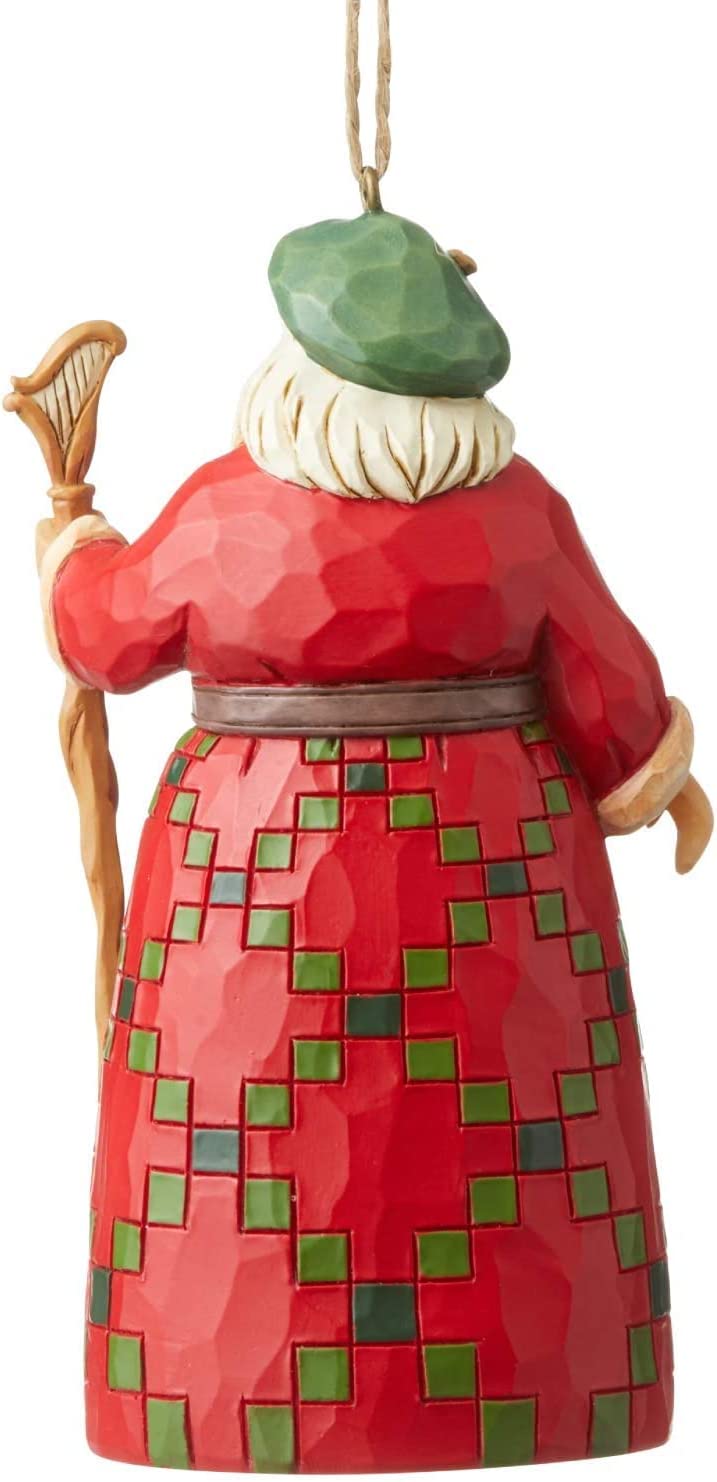 Enesco Jim Shore Heartwood Creek Santa's Around The World Irish Hanging Ornament