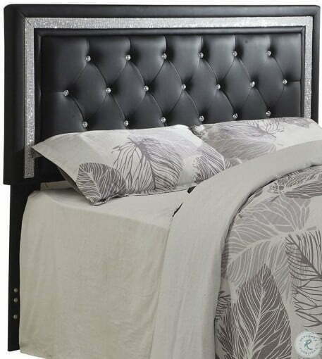 Coaster Andenne King Tufted Upholstered Headboard Black