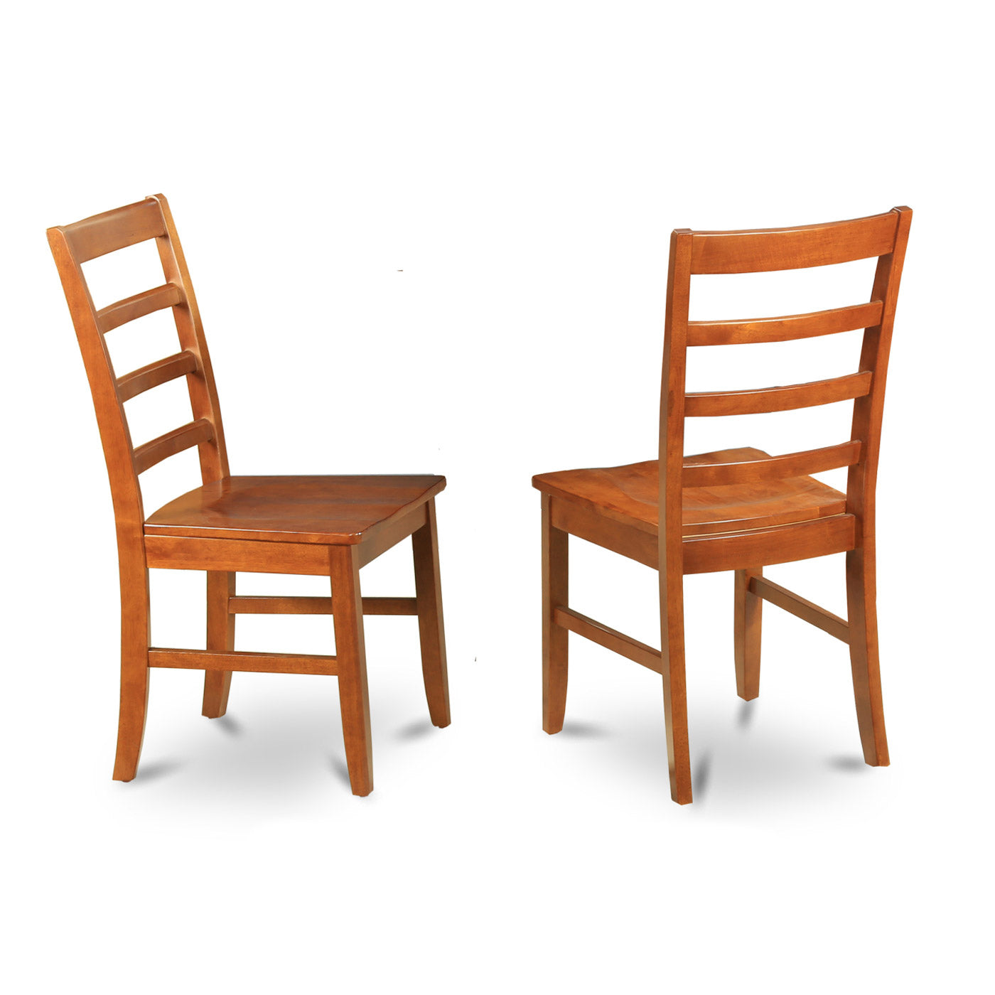 AVPF5-SBR-W 5 Pc Avon offering Leaf and 4 Wood Chairs in Saddle Brown