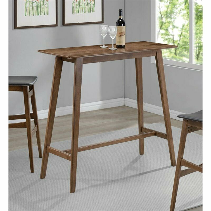 Coaster Mid-Century Modern Rectangular Bar Table, Walnut