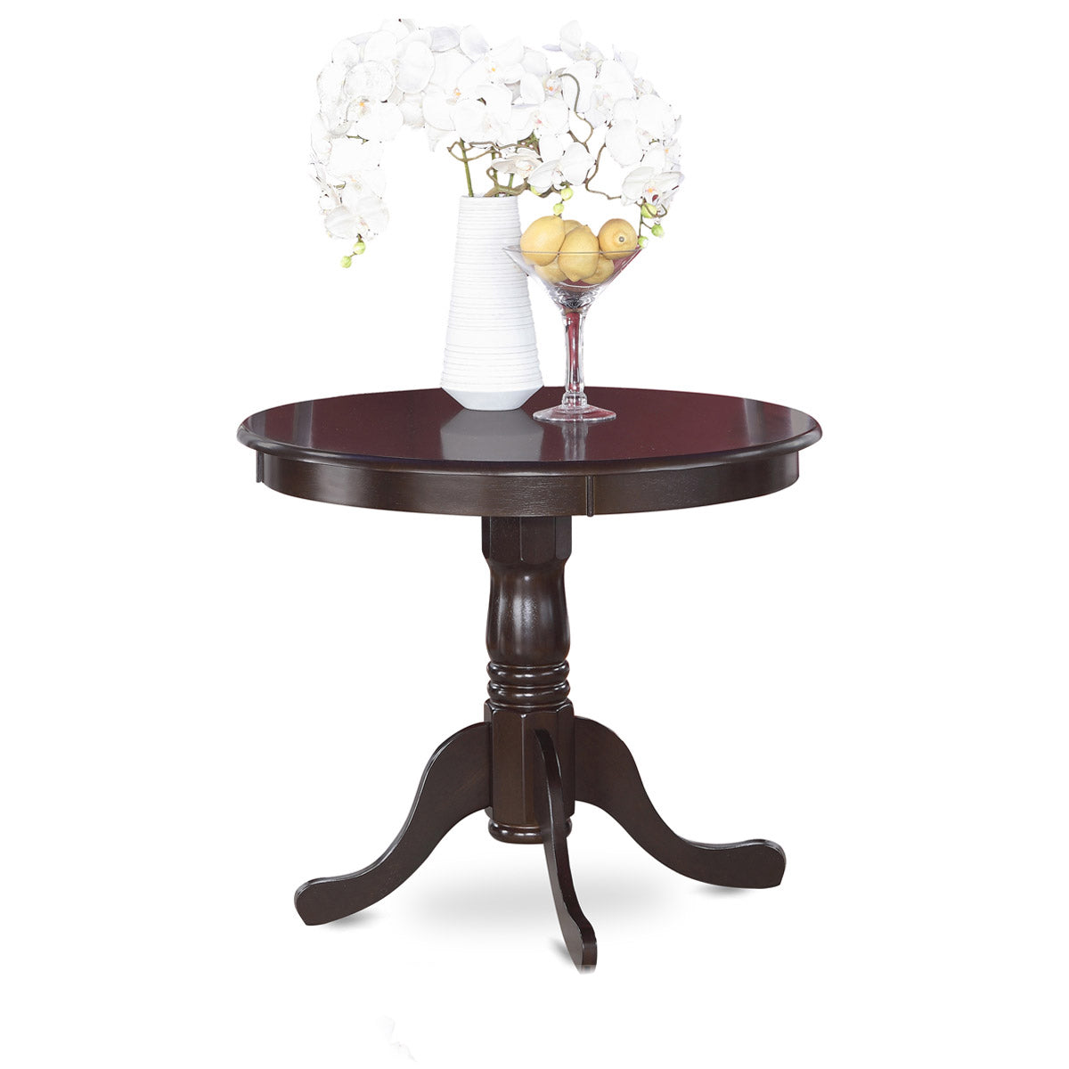 ANT-CAP-TP Antique Table 36" Round with Cappuccino Finish