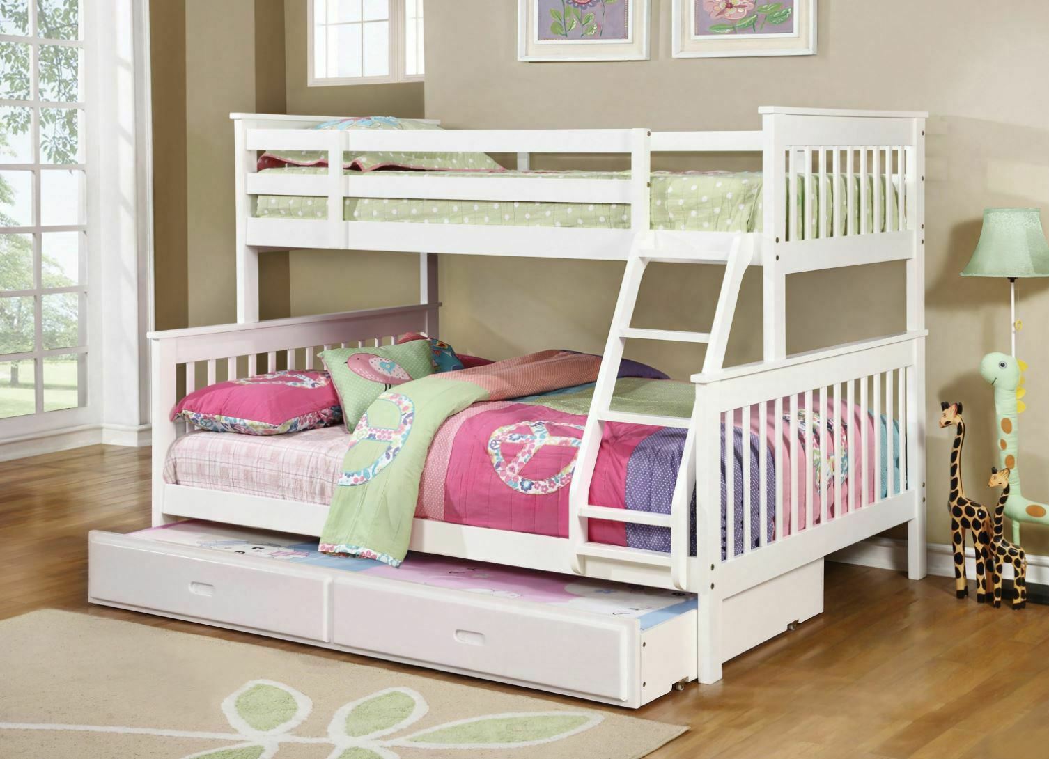 Chapman Twin Over Full Separable Bunk Bed White 460260
