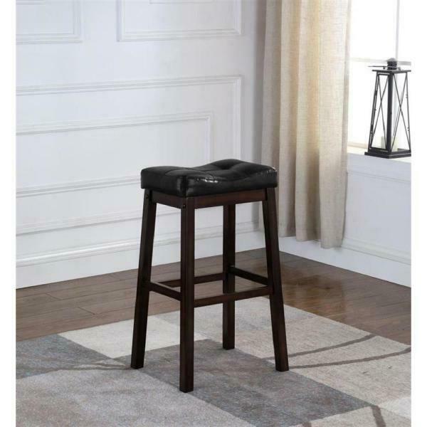 Sofie Upholstered Bar Stools Black And Cappuccino (Set Of 2) 120520