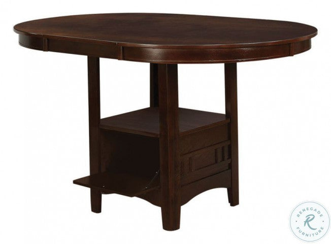 Lavon Oval Counter Height Table Warm Brown