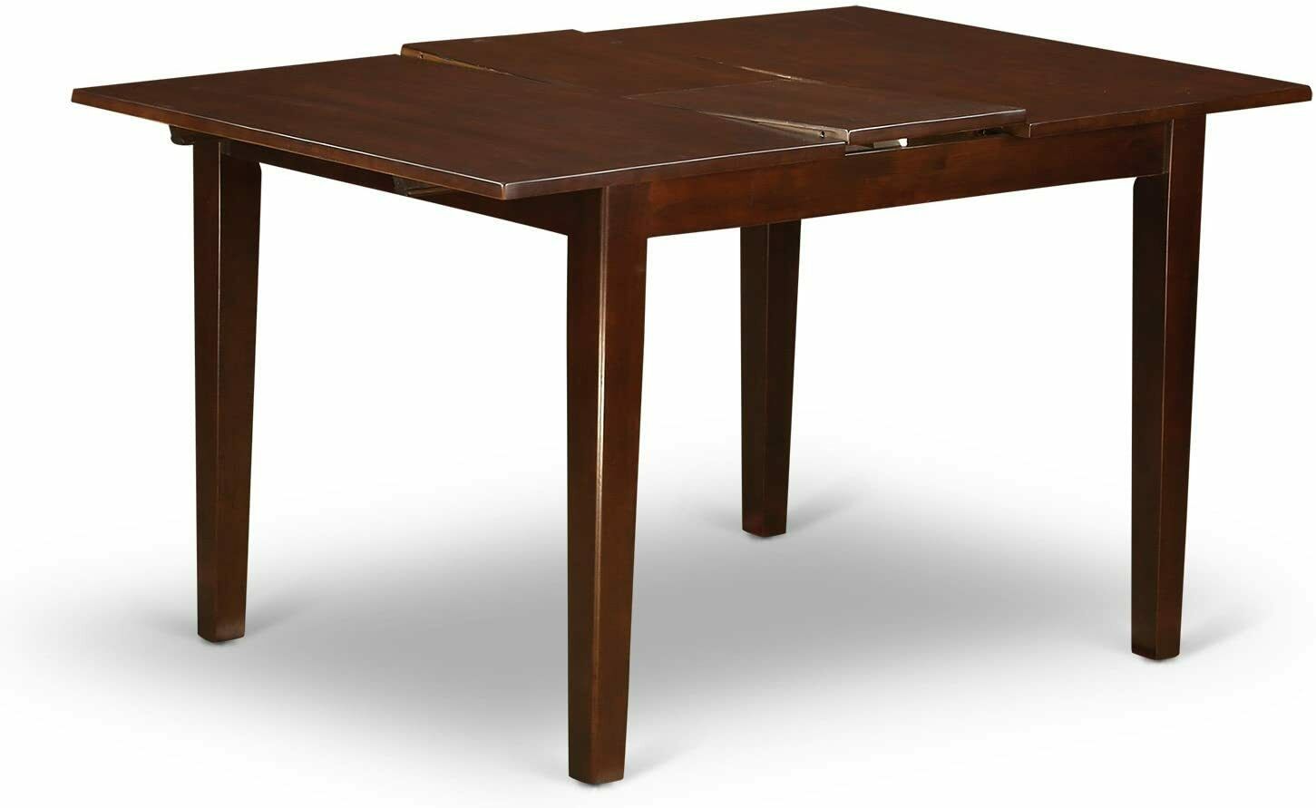 Norfolk 42-54 Inch Mahogany Rectangular Dining Kitchen Table with Butterfly Leaf