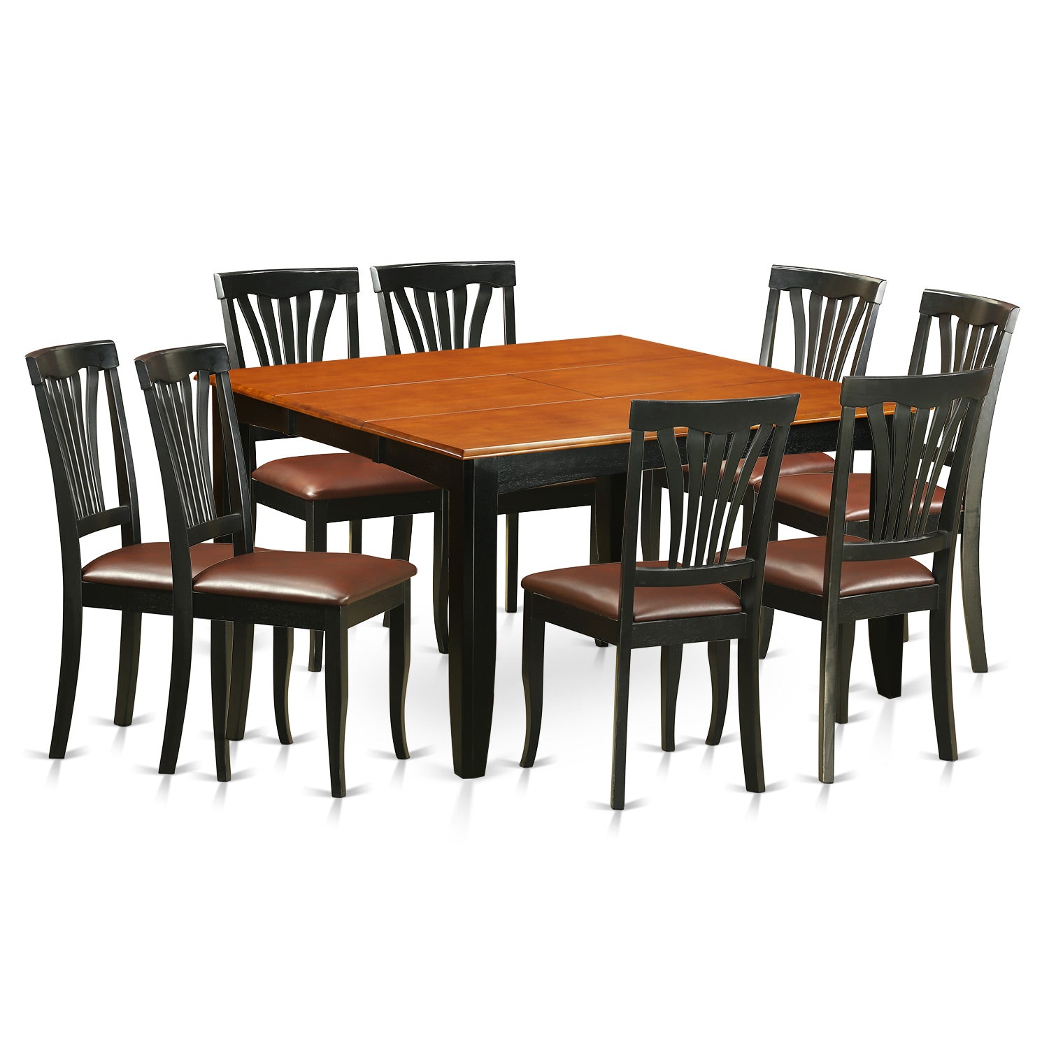 PFAV9-BCH-LC 9 PC Dining room set-Dining Table and 8 Wood Dining Chairs